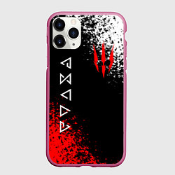 Чехол iPhone 11 Pro матовый THE WITCHER, цвет: 3D-малиновый