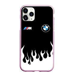 Чехол iPhone 11 Pro матовый BMW БМВ, цвет: 3D-розовый