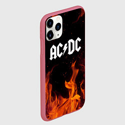 Чехол iPhone 11 Pro матовый AC DC, цвет: 3D-малиновый — фото 2