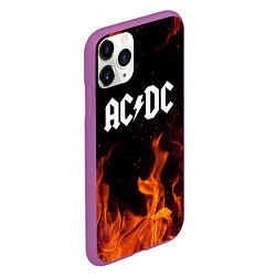 Чехол iPhone 11 Pro матовый AC DC, цвет: 3D-фиолетовый — фото 2