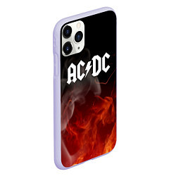 Чехол iPhone 11 Pro матовый AC DC, цвет: 3D-светло-сиреневый — фото 2