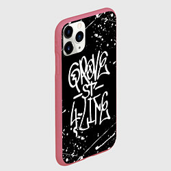 Чехол iPhone 11 Pro матовый GROVE STREET GTA, цвет: 3D-малиновый — фото 2