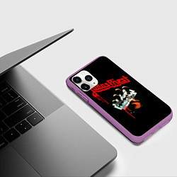 Чехол iPhone 11 Pro матовый Judas Priest, цвет: 3D-фиолетовый — фото 2