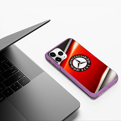 Чехол iPhone 11 Pro матовый MERCEDES-BENZ, цвет: 3D-фиолетовый — фото 2