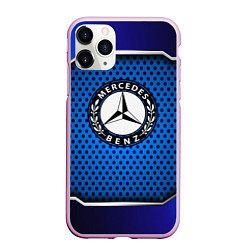 Чехол iPhone 11 Pro матовый MERCEDES-BENZ, цвет: 3D-розовый