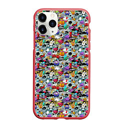 Чехол iPhone 11 Pro матовый Stickerboom, цвет: 3D-красный