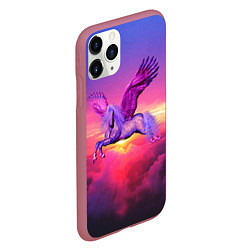 Чехол iPhone 11 Pro матовый Dusk Sky Horse, цвет: 3D-малиновый — фото 2
