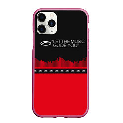 Чехол iPhone 11 Pro матовый ASOT Let The Music Guide You, цвет: 3D-малиновый