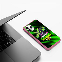 Чехол iPhone 11 Pro матовый BRAWL STARS VIRUS 8-BIT, цвет: 3D-малиновый — фото 2