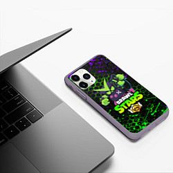 Чехол iPhone 11 Pro матовый BRAWL STARS VIRUS 8-BIT, цвет: 3D-серый — фото 2