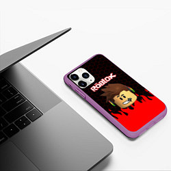 Чехол iPhone 11 Pro матовый ROBLOX, цвет: 3D-фиолетовый — фото 2