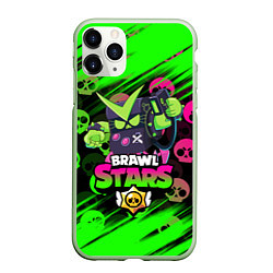 Чехол iPhone 11 Pro матовый BRAWL STARS VIRUS 8-BIT, цвет: 3D-салатовый