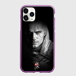 Чехол iPhone 11 Pro матовый Ведьмак, цвет: 3D-фиолетовый