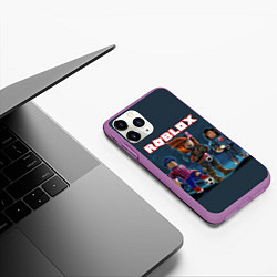 Чехол iPhone 11 Pro матовый ROBLOX, цвет: 3D-фиолетовый — фото 2