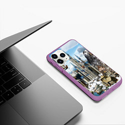 Чехол iPhone 11 Pro матовый HEROES, цвет: 3D-фиолетовый — фото 2