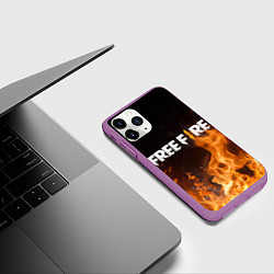 Чехол iPhone 11 Pro матовый FREE FIRE, цвет: 3D-фиолетовый — фото 2