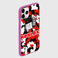Чехол iPhone 11 Pro матовый ROBLOX, цвет: 3D-фиолетовый — фото 2