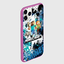 Чехол iPhone 11 Pro матовый Minecraft Майнкрафт, цвет: 3D-фиолетовый — фото 2