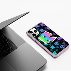 Чехол iPhone 11 Pro матовый ROBLOX, цвет: 3D-розовый — фото 2