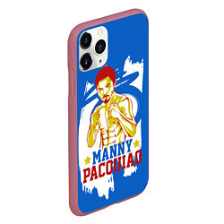 Чехол iPhone 11 Pro матовый Manny Pacquiao, цвет: 3D-малиновый — фото 2