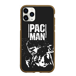 Чехол iPhone 11 Pro матовый Pac Man, цвет: 3D-коричневый