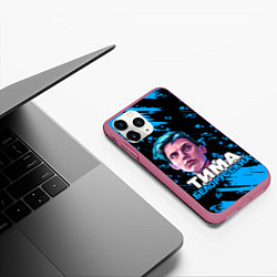 Чехол iPhone 11 Pro матовый Тима Белорусских, цвет: 3D-малиновый — фото 2