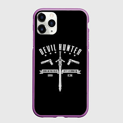 Чехол iPhone 11 Pro матовый DMC, цвет: 3D-фиолетовый