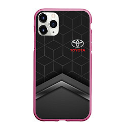 Чехол iPhone 11 Pro матовый TOYOTA, цвет: 3D-малиновый