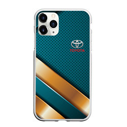 Чехол iPhone 11 Pro матовый TOYOTA, цвет: 3D-белый