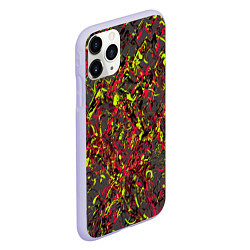 Чехол iPhone 11 Pro матовый Абстракция, цвет: 3D-светло-сиреневый — фото 2