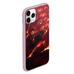 Чехол iPhone 11 Pro матовый Танджиро Камадо, цвет: 3D-розовый — фото 2