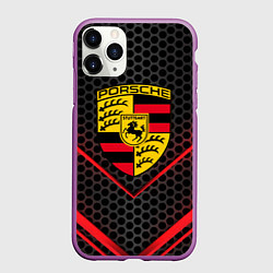 Чехол iPhone 11 Pro матовый PORSCHE, цвет: 3D-фиолетовый