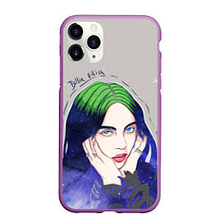 Чехол iPhone 11 Pro матовый BILLIE EILISH, цвет: 3D-фиолетовый