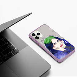 Чехол iPhone 11 Pro матовый BILLIE EILISH, цвет: 3D-сиреневый — фото 2