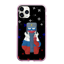 Чехол iPhone 11 Pro матовый CountryHumans, цвет: 3D-розовый