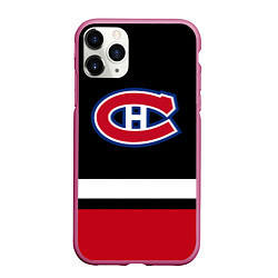 Чехол iPhone 11 Pro матовый Монреаль Канадиенс, цвет: 3D-малиновый