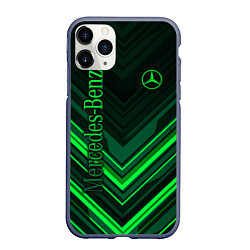 Чехол iPhone 11 Pro матовый Mercedes-Benz, цвет: 3D-серый