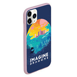 Чехол iPhone 11 Pro матовый Imagine Dragons, цвет: 3D-розовый — фото 2