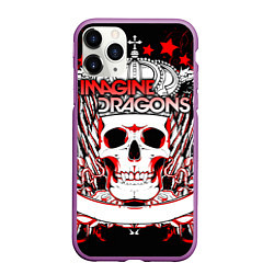 Чехол iPhone 11 Pro матовый Imagine Dragons, цвет: 3D-фиолетовый