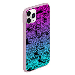 Чехол iPhone 11 Pro матовый Imagine Dragons, цвет: 3D-розовый — фото 2