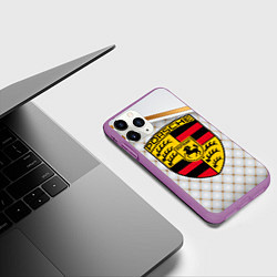 Чехол iPhone 11 Pro матовый PORSCHE, цвет: 3D-фиолетовый — фото 2
