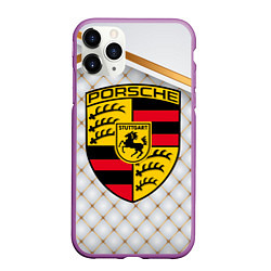 Чехол iPhone 11 Pro матовый PORSCHE, цвет: 3D-фиолетовый