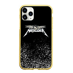 Чехол iPhone 11 Pro матовый Металлика Metallica, цвет: 3D-желтый