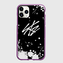 Чехол iPhone 11 Pro матовый Stray Kids, цвет: 3D-фиолетовый