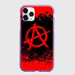 Чехол iPhone 11 Pro матовый АНАРХИЯ, цвет: 3D-фиолетовый
