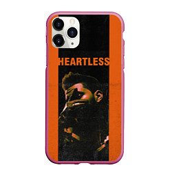 Чехол iPhone 11 Pro матовый HEARTLESS, цвет: 3D-малиновый