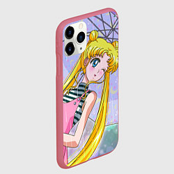 Чехол iPhone 11 Pro матовый Sailor Moon, цвет: 3D-малиновый — фото 2