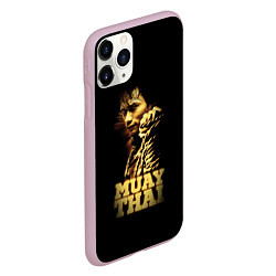 Чехол iPhone 11 Pro матовый Tony Jaa, цвет: 3D-розовый — фото 2