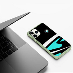 Чехол iPhone 11 Pro матовый BMW, цвет: 3D-салатовый — фото 2