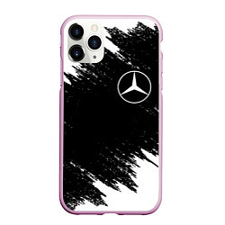 Чехол iPhone 11 Pro матовый MERCEDES, цвет: 3D-розовый